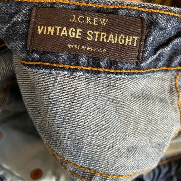 J. Crew Women's Floral Applique Design Vintage Straight Leg Jeans sz 29R - Picture 3 of 4